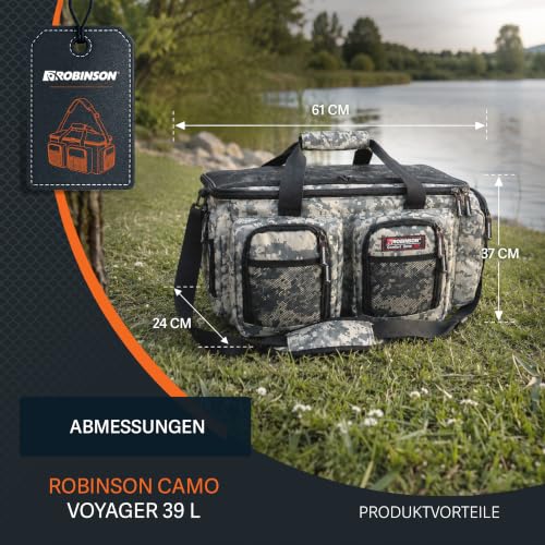 Robinson Angeltasche | robuste Anglertasche mit Schultergurt & Fächern – Bild 4