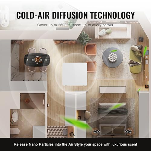 Difusor aromático eléctrico Happybuy 480ml Bluetooth miniatura 3