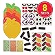Baker Ross FN306 Apfel-Deko-Set - 8er-Pack, Herbstbasteleien für Kinder, Herbstdekorationen