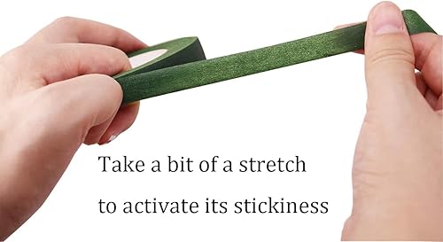 Miniatura 4 de 12 rollos de cintas florales de color verde oscuro, cintas de flores para envolver tallos de ramos, arreglos florales (12 pulgada de ancho, 30