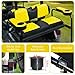 NOKINS Golf Cart Diamond Flip Armrest with Cup Holder, No Drilling Required, Golf Cart Folding Hinged Armrest, Inward Mount, for Club Car EzGo Yamaha Back Seat Kit (Diamond Yellow&Black)
