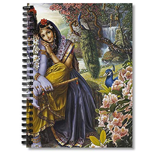 Spiral Notebook The Divine All Attractive Couple Krishna And Radha Composition Notebooks Journal With Premium Thick Music Sheet Paper