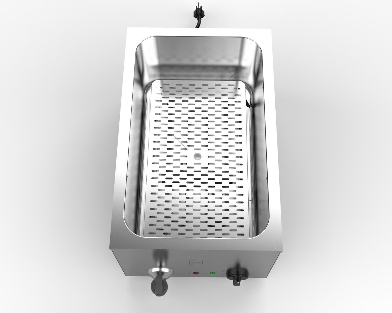 METRO Professional Cuiseur à pâtes électrique GNC1025, Acier inoxydable, 35.4 x 63.3 x 44.6 cm, 25L, 3200 W, 3 paniers, argenté