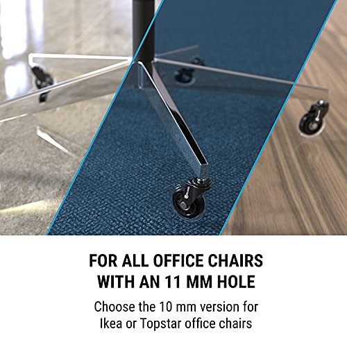 NOVAATO Rotelle per Sedie da Ufficio - Set da 5