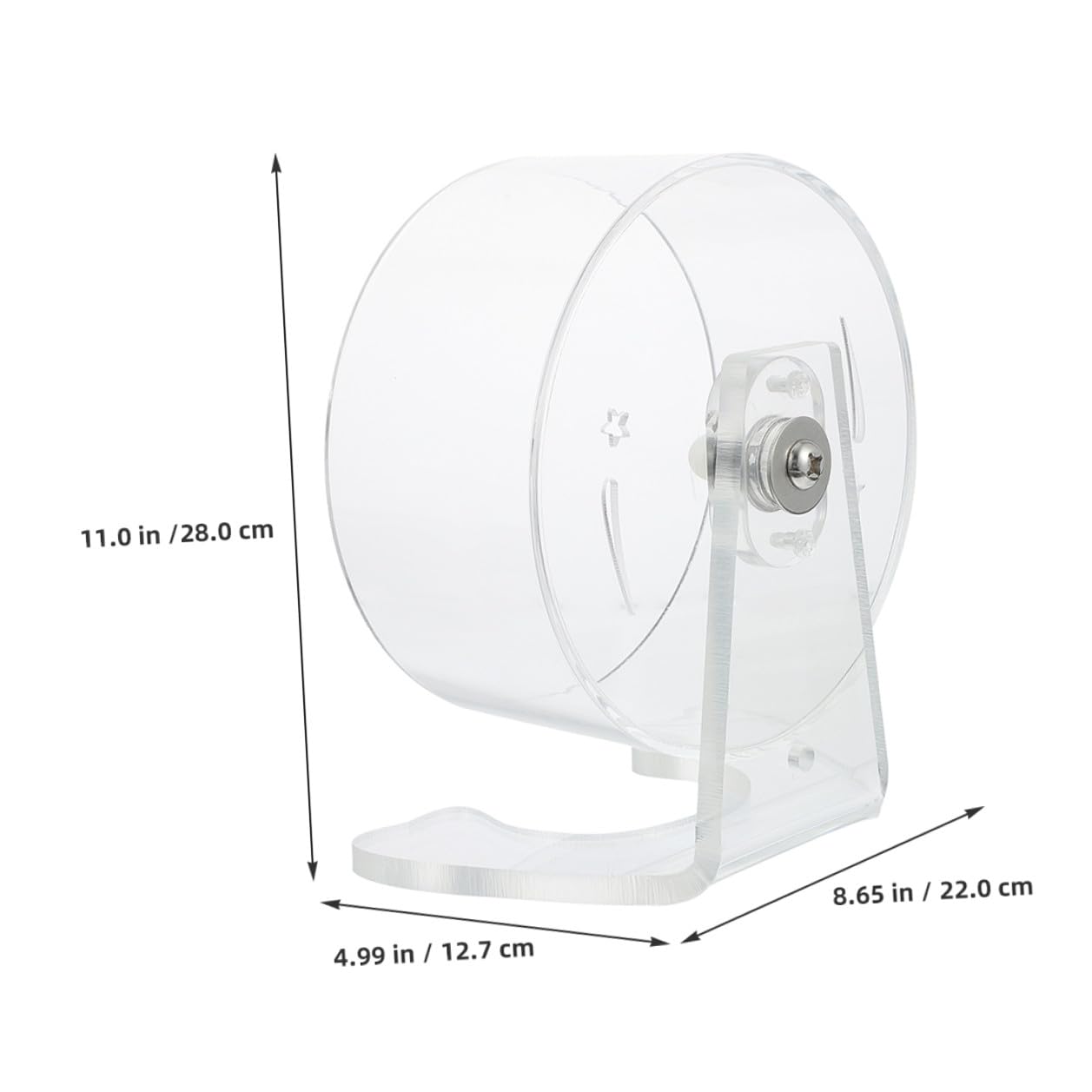 Rueda para Hámster Silenciosa con Soporte Superficie Amplia y Transparente para Ejercicio Saludable de Pequeños Roedores Fácil Instalación y Funcionamiento Silencioso