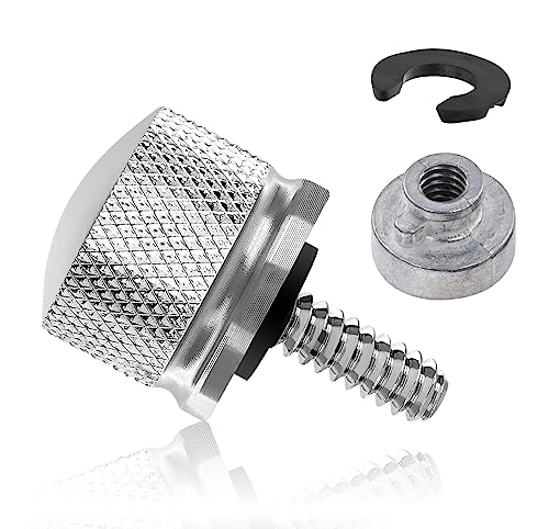 Amazicha Chrome Stainless Steel Seat Bolt Nut Kit Compatible for Harley Davidson 1996-2026