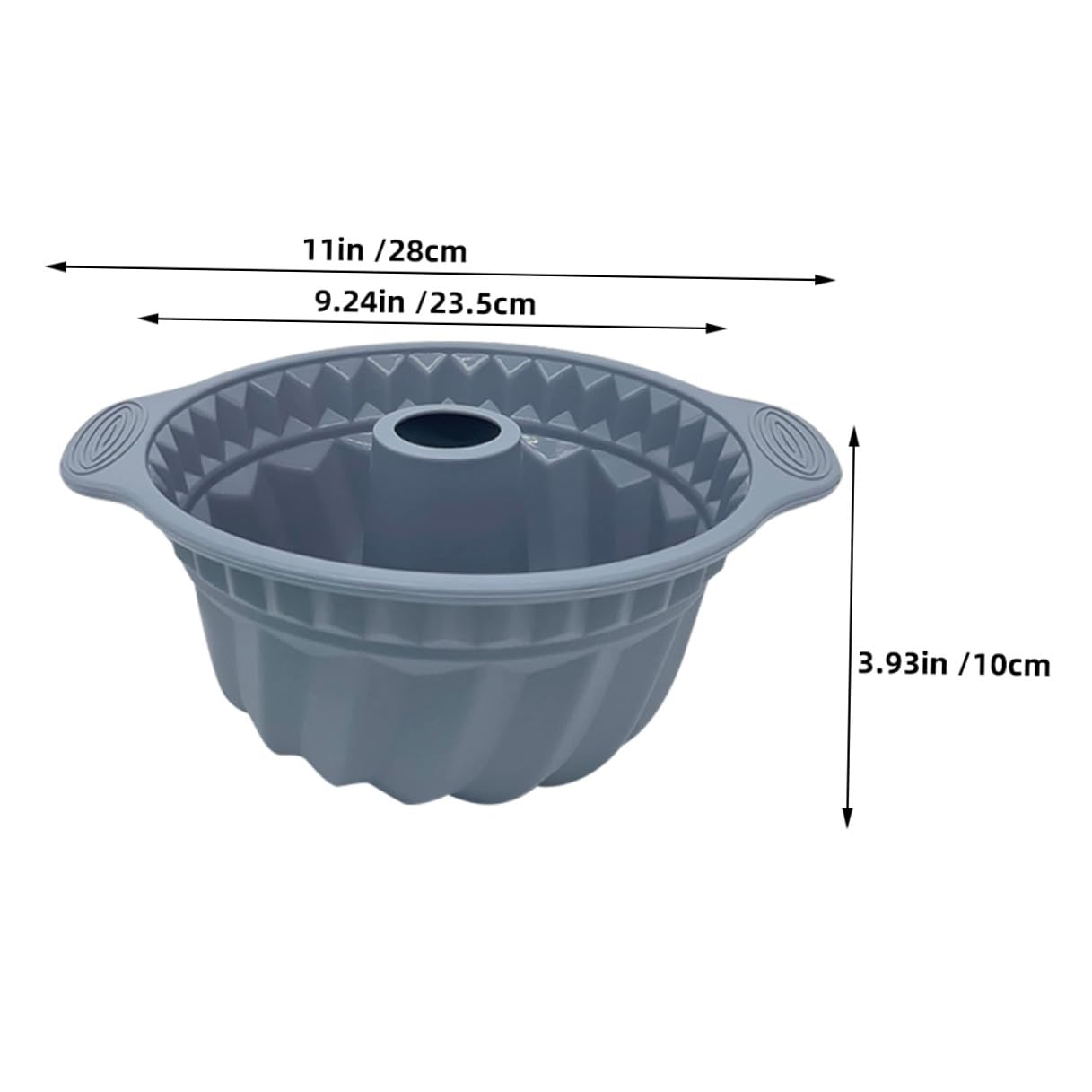 VILLCASE Set 3 Stampi in Silicone per Torta Chiffon Forma Rotonda Svasata e Tubo Centrale, Materiale Silicone Antiscivolo, Facili da Sformare, per Dolci a Casa o Feste