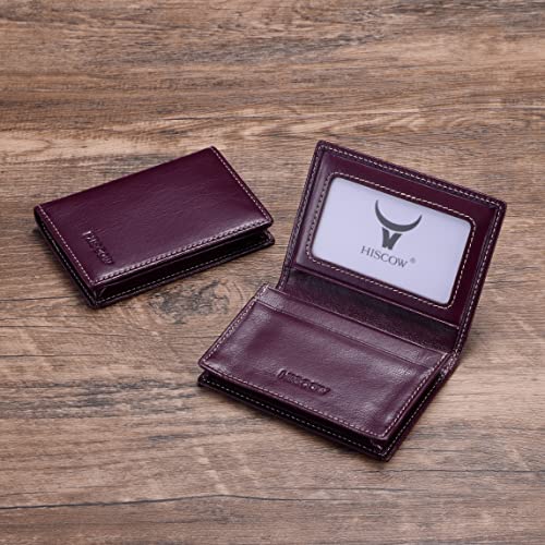 Image of HISCOW Business Card Holder with Large Compartment - Full Grain Leather