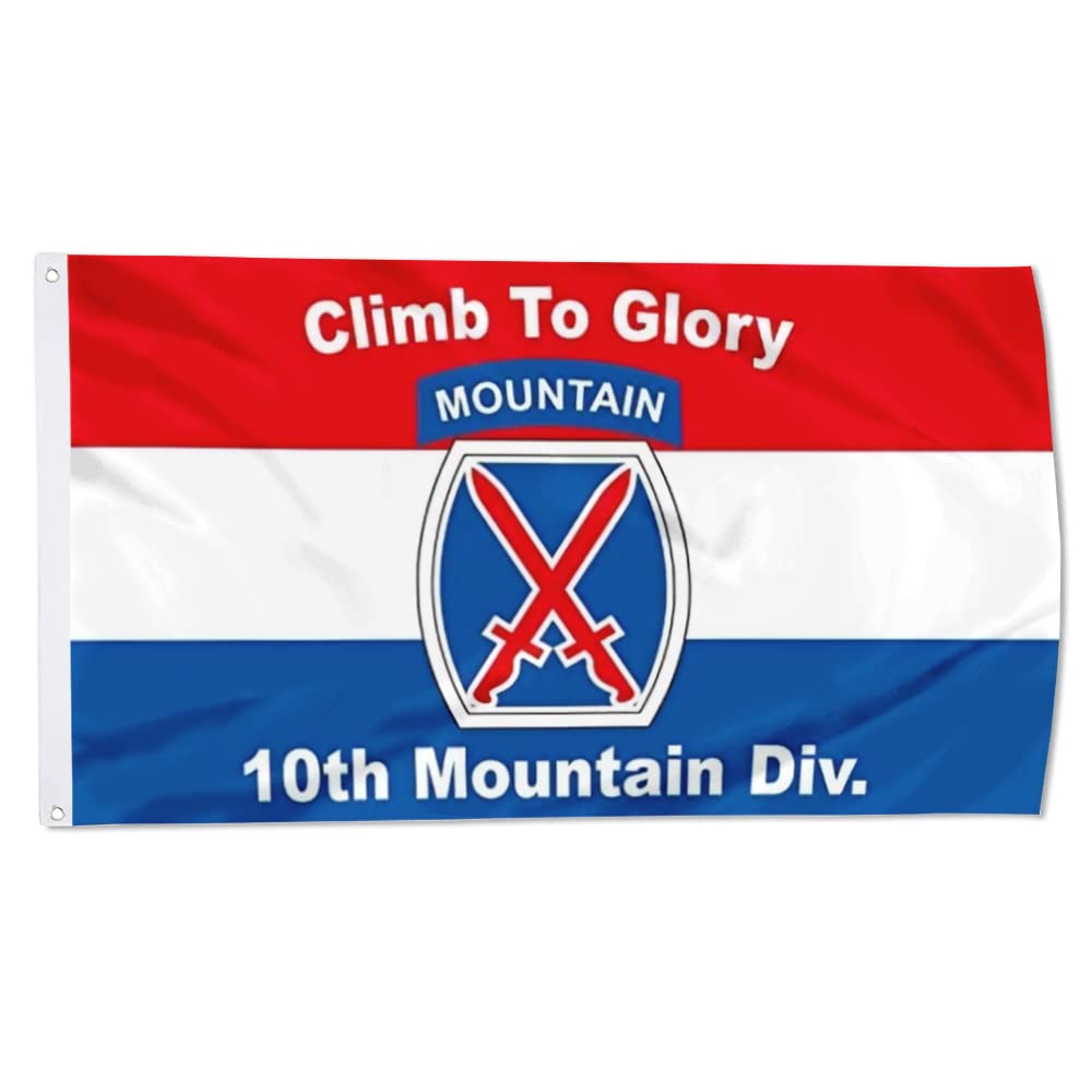Grand drapeau US 10th Mountain pour décorer un grand mur vide