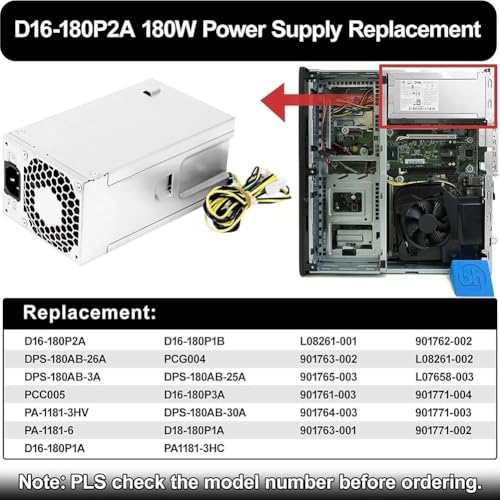 Fuente de Poder 180W Compatible HP ProDesk 800 G3 SFF miniatura 6