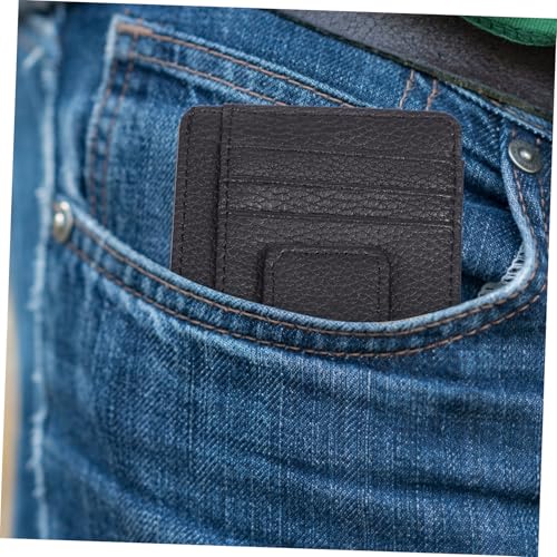 Healifty Men Wallet PU Leather Small Card Holder Compact Design with Multiple Slots for Organized Storage4