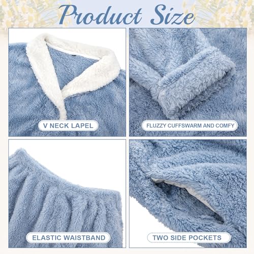 Cuffbow Fluffy Pajamas Set for Women Men Kids Family Fleece Pajamas Set Fuzzy Pjs Set Warm Sleepwear Pjs for Winter4