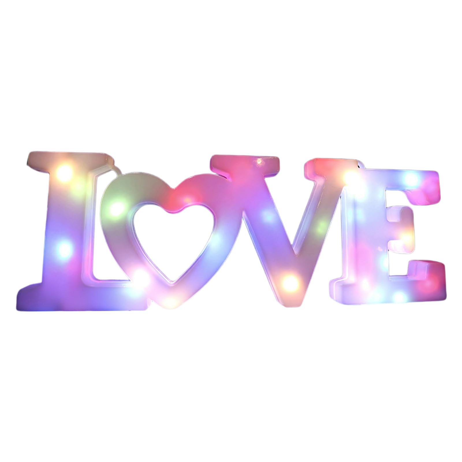 Illuminated PVC LOVE LetteSign Ornament Glowing LOVE Letter Sign Decoration for Wedding Valentine ' s Day LED