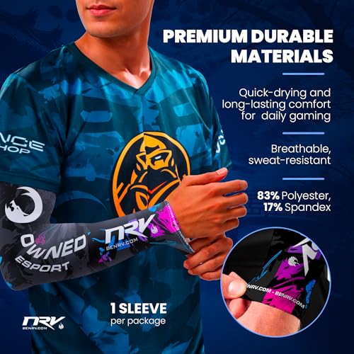Manchette de compression gaming NRV x Owned Esport pour joueurs compétitifs