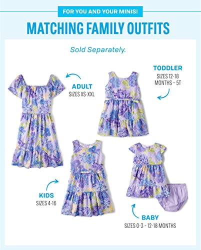 The Children's Place,Baby Girls,Family Matching Dresses, Mommy and Me,Purple Floral,2T3