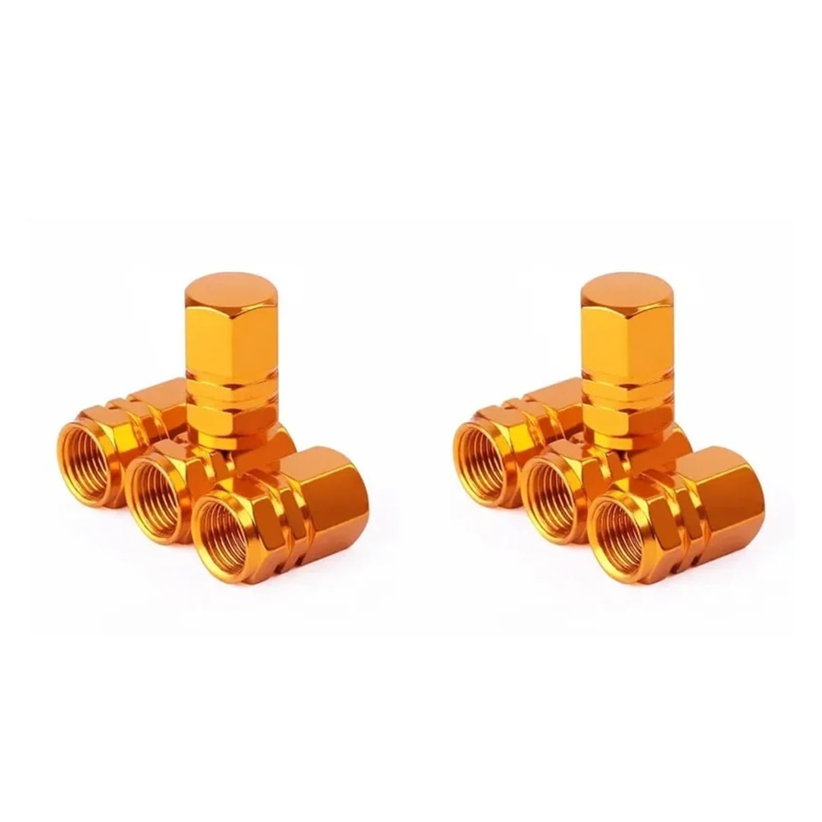 Lot de 4/8 bouchons de valve de pneu en aluminium anti-poussière - Rouge, noir, bleu, argent - Pour voiture, vélo (multicolore)