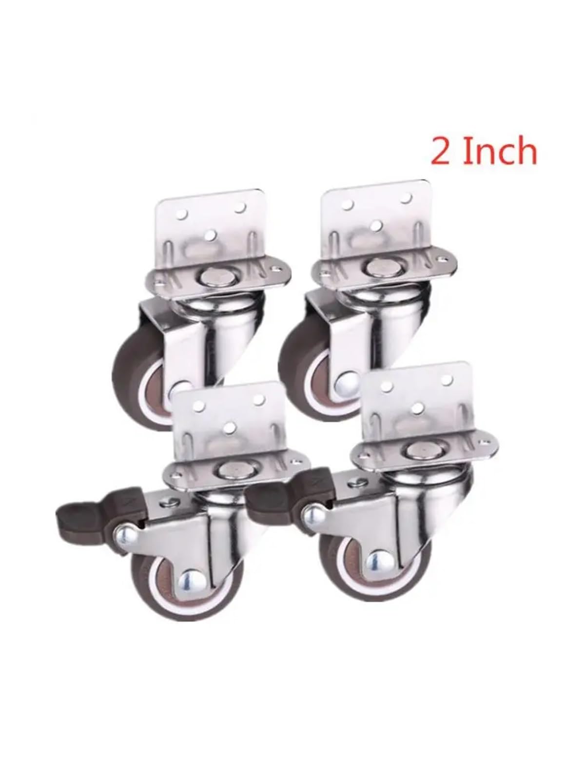 DFLPBHAV 4 Pcs/Lot 2 Inch Caster L-Shaped 90 Degree Right Rack Self Quiet Furniture Wheel(B)
