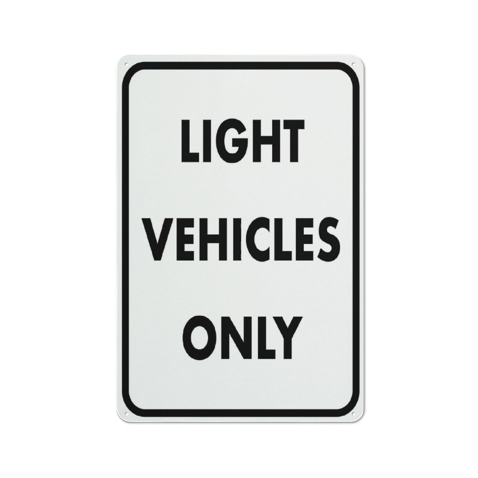 Peiyeety A08 Light Vehicles Only Sign For House 12X16 Inches Yard Sign, Premium Aluminum, Sun-Proof, Rust-Free