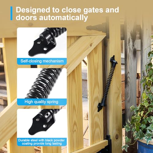 Muelles de puerta automáticos y tensores regulables de 14" para exterior 4