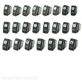wellenshop 12V LED Kippschalter 25A mit Schaltsymbol für Boote