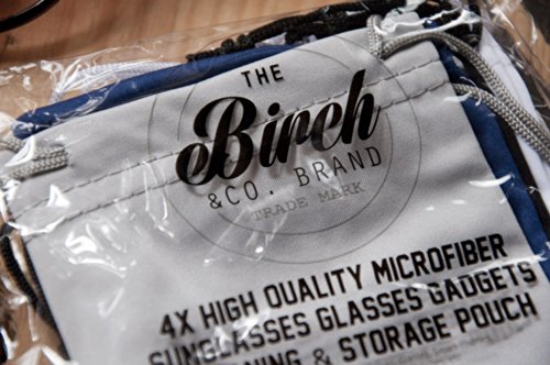 THE BIRCH & CO. BRAND 4X Microfiber Sunglasses Glasses Gadgets Cleaning & Storage Pouch3