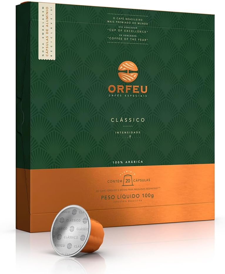 ORFEU Cápsulas De Café Clássico Orfeu Compatível Com Nespresso Contém 20 Cápsulas