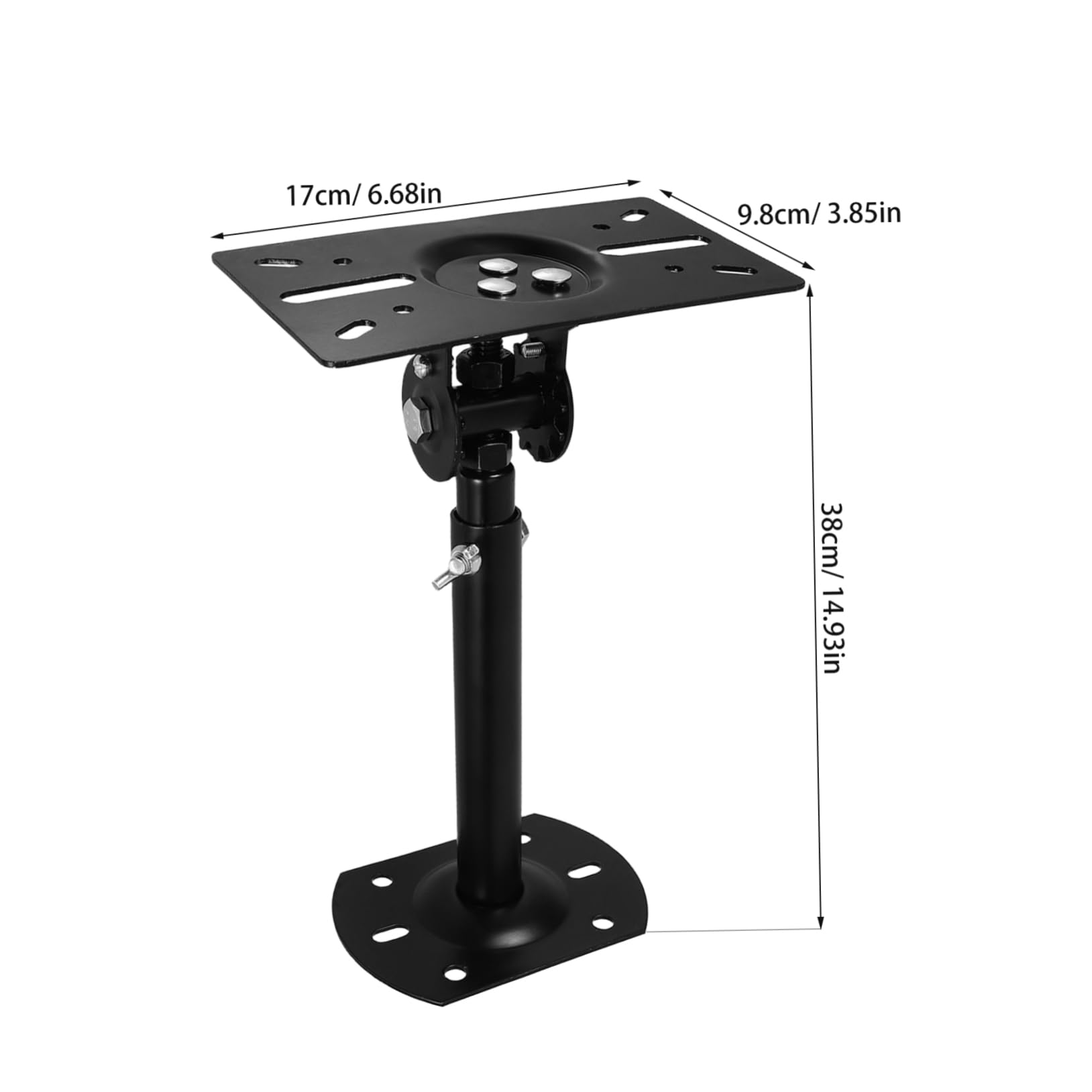 MUCKLILY Heavy Duty Speaker Mount Bracket Wall Fixed Ceiling Speaker Holder Height Adjustment