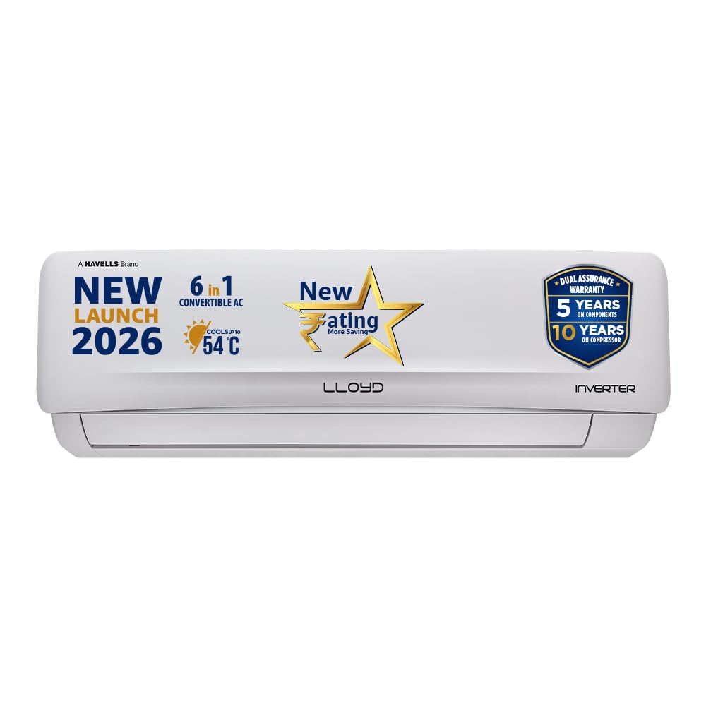 Lloyd 2 Ton 3 Star Inverter Split AC, 2026 New Star Rated (6 in 1 Convertible, Cools Up To 54°C, DG Mode, Ice Clean, Smart 4 Way Swing, Installation Check, White with Silver Deco Strip, GLS24I3GGCSR)-picture-23