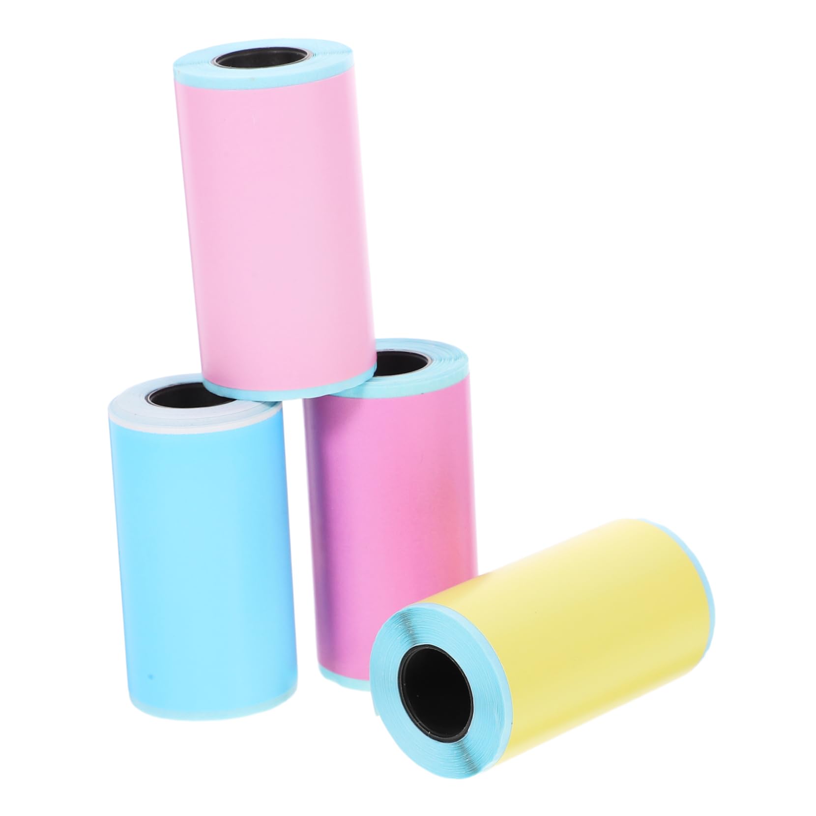 HOMSFOU 3 Set Etichette Termiche Colorate Autoadesive Per Mini Stampanti Giallo Per Organizzazione E Etichettatura Compatibile Con Stampanti Termiche 4 * 3