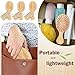 Nuogo 8 Set Employee Appreciation Gift Mini Hair Brush Detangling Brush for Women Wooden Hairbrush Paddle Comb Brush with Cards Ropes Thank You Gift Pocket Hairbrush for Team Teacher Nurse(Kind)