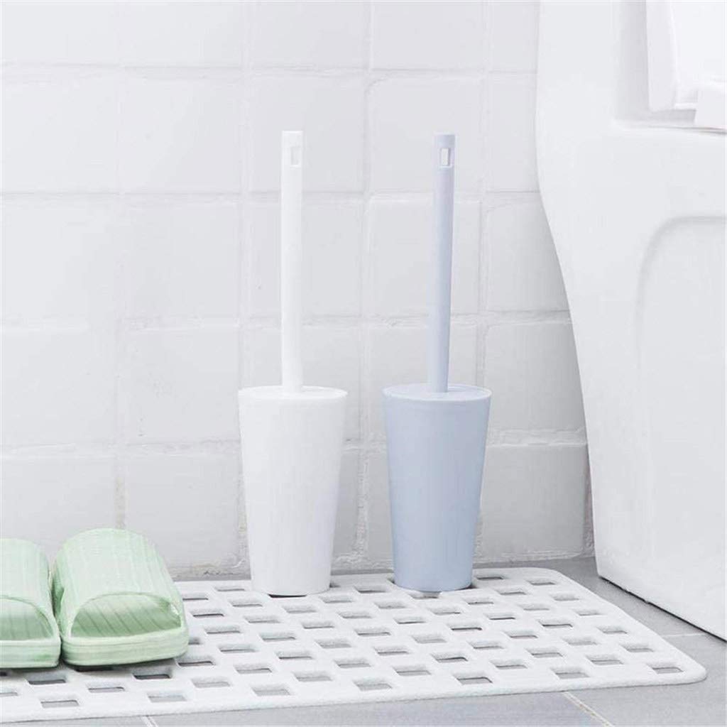 Kompakte, freistehende Kunststoff-Toilettenbürste und Badezimmer-Aufbewahrungsregal, stabil, Tiefenreinigung (C)