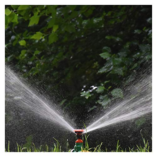 Aspersor giratorio de 360 grados con conector de manguera para riego de jardin eficiente 3