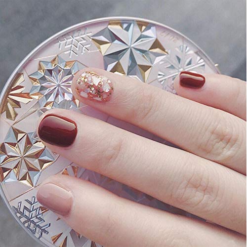 TJJF Falsche Nägel 24Pcs / Set Pre Decoration Gefälschte Nägel Drücken Sie auf Mode Frauen Full Cover Short Size Künstliche Nägel mit Kleber – Bild 4