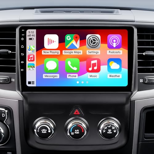 Car Stereo for Dodge RAM 1500 2500 3500 2013-2018 2+64G Android 13 Touch Screen Radio with Wireless CarPlay Android Auto Backup Camera(Only fit Manual AC)