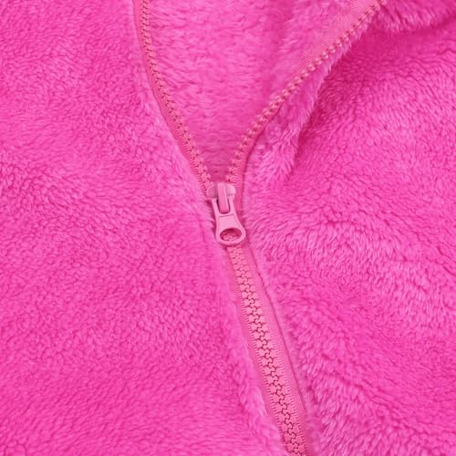 Image of Toddler Girls Boys Fleece Hoody Jacket Zip Up Teddy Coat Warm Winter Outwear