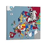 OKNGB Póster de viaje con logotipo de la ciudad capital de Europa, póster decorativo para pared e imagen artística moderna para decoración de dormitorio familiar, 28 x 28 pulgadas (70 x 70 cm)