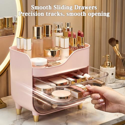 Crystal Clear Makeup Organizer with Large Drawers - image 4