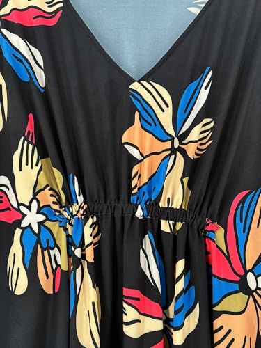 Image of Moss Rose Kaftan Dresses for Women V Neck Summer Swimsuit Cover up Caftan Maxi Beach Dresses