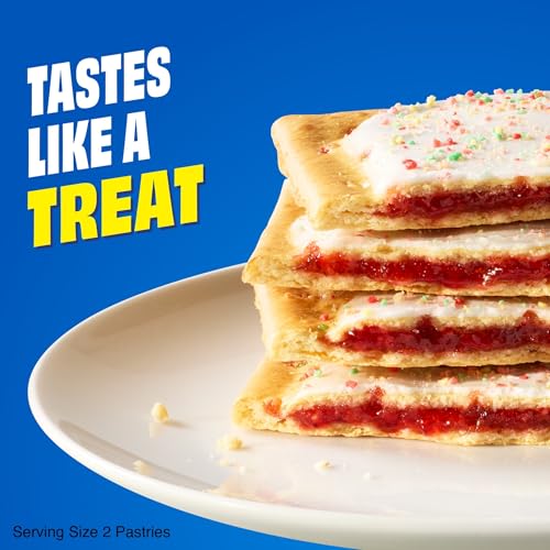 Image of Pop-Tarts Protein Toaster Pastries, 10g Protein, Slammin' Strawberry (3 Boxes, 24 Pop-Tarts)