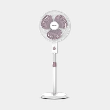 Bajaj Robusto 400mm Oscillating Pedestal Fan for Home | DuraBreezeTM Technology | Surge Protection | 100% Copper Motor | High Air Delivery | Modern Décor | 3 Years Warranty 【Lavender & White】