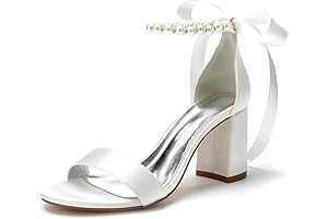Allure & Enchanting Block Heel Bridal Shoes
