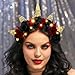 Kilshye Black Rose Flower Headband Light Up Gothic Halloween Headpiece Floral Day of the Dead Hair Band for Women