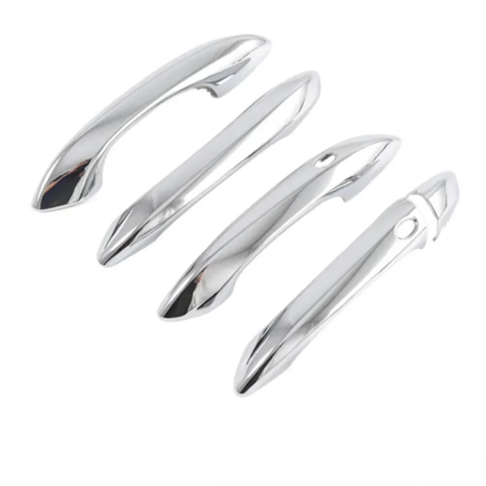 Zjyzyq One Color Car Sliding Outer Door Handle For Hyundai For Tucson 2022 2023 Chrome Exterior Door Handle Moulding Cover Trim Decoration(Chrome Silver)