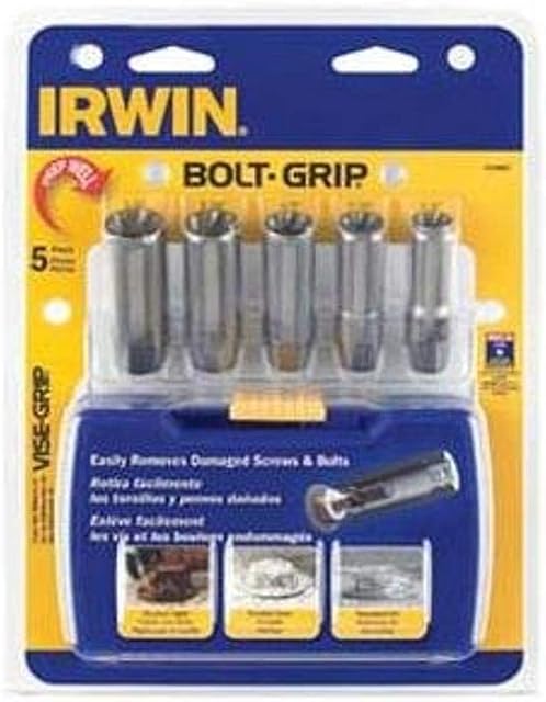 IRWIN Conjunto de extrator de parafusos para parafusos de poço profundo, 5 peças (3094001)
