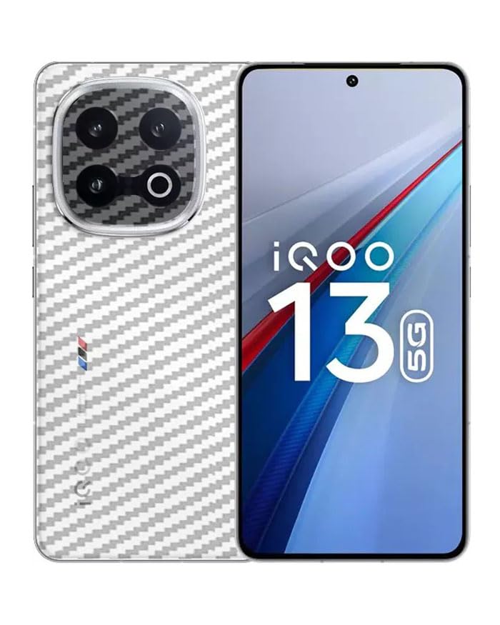 Image of Compatible with iQOO 13 5G Back Skin Sticker /Vinyl wrap /Protective Film Mobile Skin Carbon Fiber Transparent (only Back)