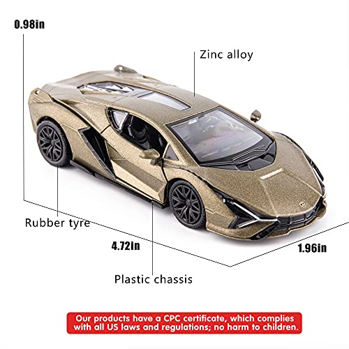 Modelo a escala 1:36 Lamborghini Sián FKP37 de metal miniatura 3