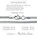 Solid 925 Sterling Silver Foxtail Chain Necklace, Width 1.5mm- Oxidized Non-Tarnish Unisex Snake Design Wheat Chain Necklace for Men Women 17.7