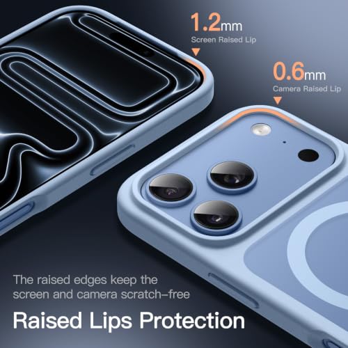 Image of JETech Magnetic Matte Cover Case for iPhone New Pro Max, Light Blue