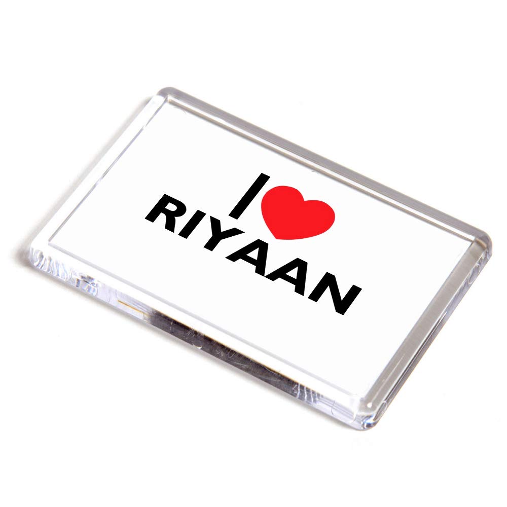 FRIDGE MAGNET - I Love Riyaan - Boys Name Gift