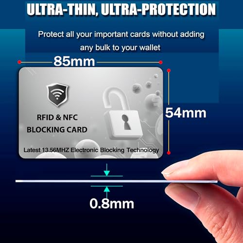 RFID Protected Cards, Grey 10 Pack: Entire Wallet Purse Shield for Men & Women, NFC Contactless Bank Debit Credit Card Protector ID ATM Guard (10)2